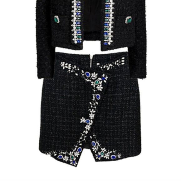 NWT Stylish Womens Irregular Design Two-piece Skirt Sets Blazer Coat Suit Sz L - Picture 3 of 3